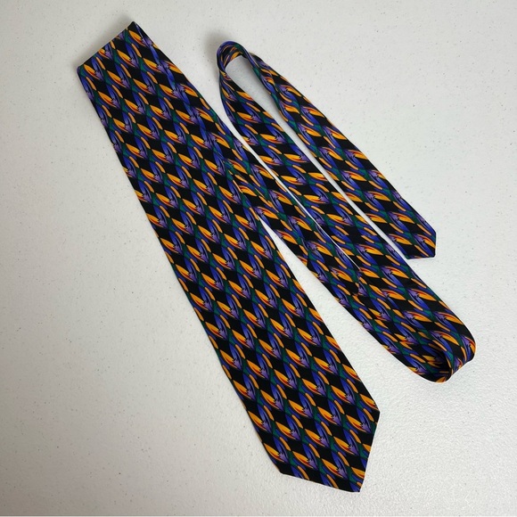 Mens Neck Tie Cocktail Margarita Multicolor Silk Party Neckwear USA 58.5x4” - Picture 2 of 7